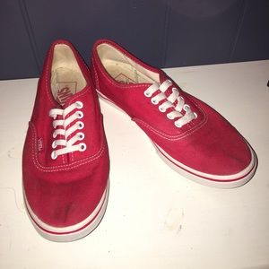 Lightly worn red vans